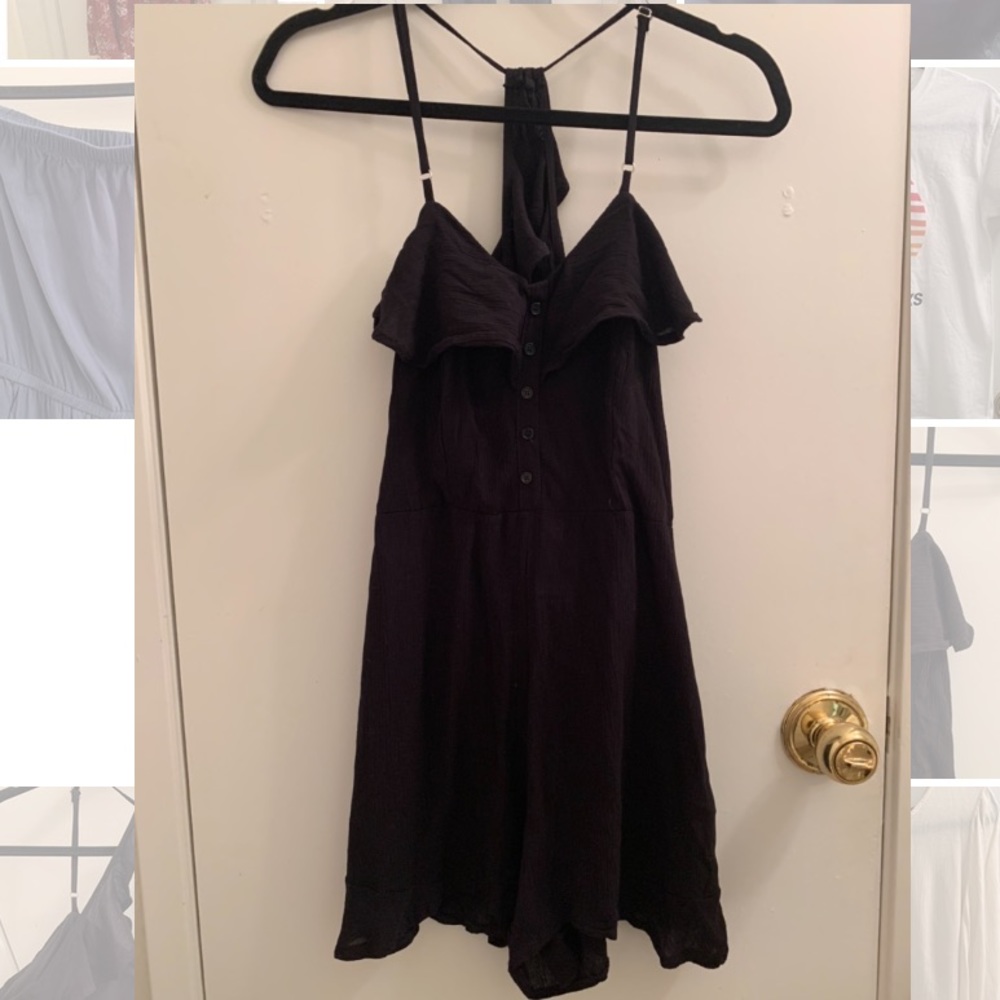 Black flowy romper